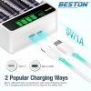BESTON C9026L Fast Charging Charger with LCD Display 4 AA 2500mAh 1.2 Ni-MH - Image 4