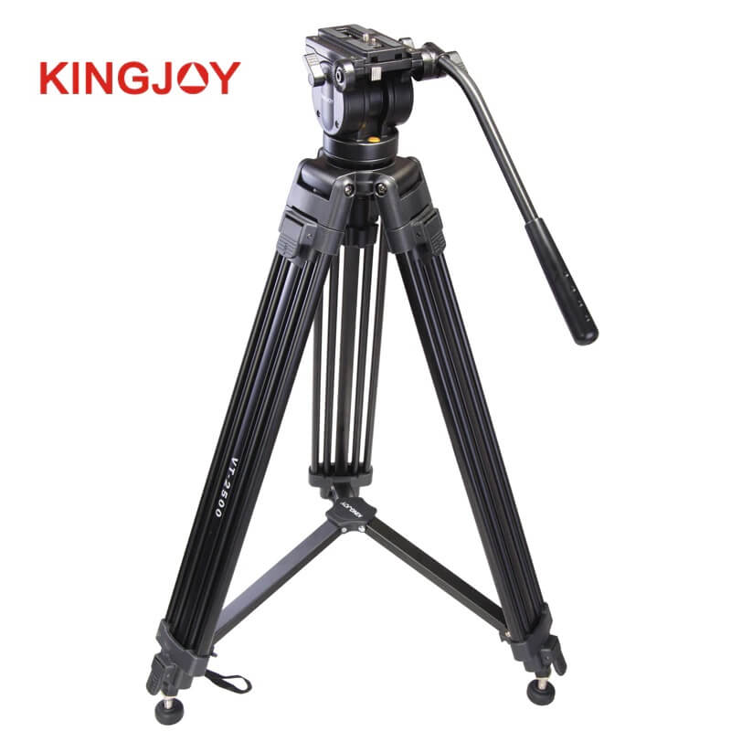 Tripode de video KingJoy VT-2500, 155cm, 15kg. - FotoAcces