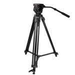 KINGJOY VT-2100L with fluid damping head VT-3530 3 section professional heavy duty video tripod for camcorder