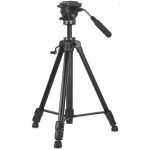 Kingjoy VT-1500 Adjustable Camera Video Tripod Legs Stand with Detachable Fluid Drag Pan Tilt Head