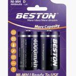 Pack of 2 Beston 4000mAh D Size 1.2V Rechargeable NI-MH Battery