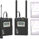 LENSGO LWM-338C Wireless Lavalier Microphone System, 99-Channel UHF Full Metal Professional Omnidirectional Wireless Lapel Mic with 1 Transmitter &1 Receiver