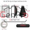 Jinbei KE-60*90cm Quick Open Rectangular Softbox with Grid - Image 2