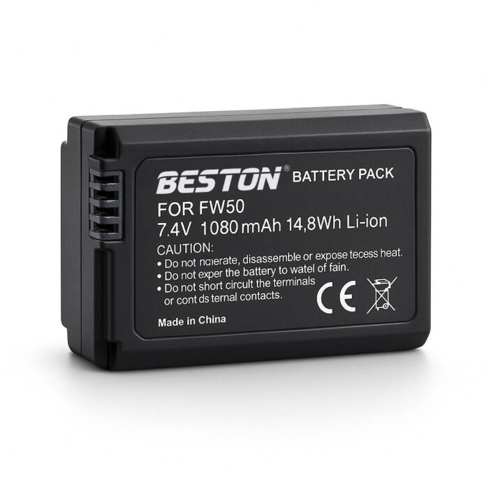 Beston 1080mAh replacement NP-FW50 Rechargeable lithium Battery for digital camera Alpha A series - Image 3