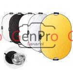 Reflector 5in1 120×90 Black Silver White Gold and diffuser