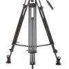 VILTROX VX-18M Professional Heavy Duty Video Camcorder Tripod with Fluid Drag Head and Quick Release Plate, 74" inch,Max Loading 10KG - Image 3