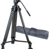 VILTROX VX-18M Professional Heavy Duty Video Camcorder Tripod with Fluid Drag Head and Quick Release Plate, 74" inch,Max Loading 10KG - Image 2