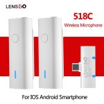 LENSGO 518C Wireless Lavalier Microphone 1V1 and 1V2