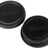 Camera body cap and rear lens cover cap - black for Canon and Nikon - Image 2