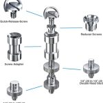 Camera Screw 5 Pcs 1/4 Inch and 3/8 Inch Converter Threaded Screws (Camera Screws Converter)