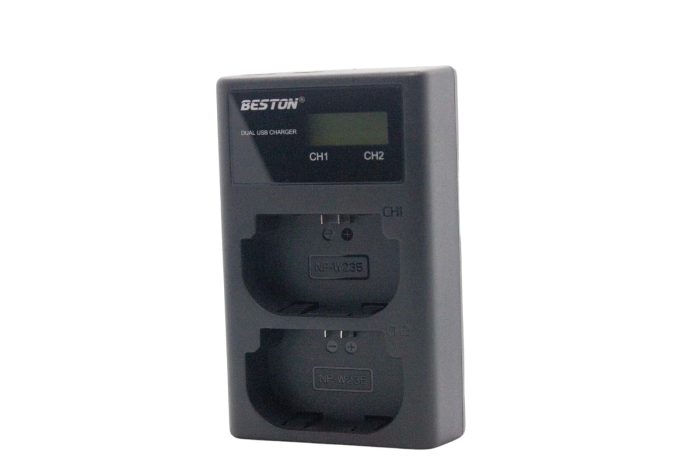 BESTON W235C LCD Dual USB Charger (Micro USB Type-C) for Fujifilm Camera Battery NP-W235c - Image 4