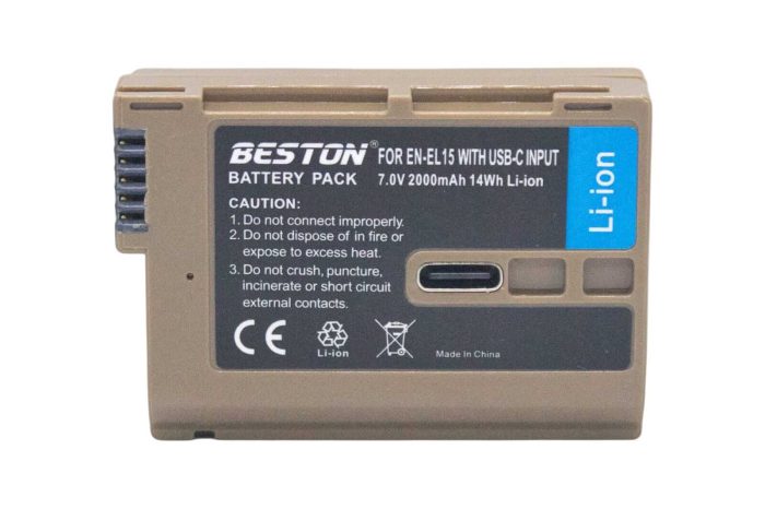 Beston EN-EL15C Battery for Nikon Camera Lithium-Ion Battery Pack with USB-C Charging Port - Image 2