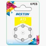 Hearing Aid Battery A13/P13 Beston Zinc Air 1.4V
