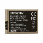 Beston EN-EL25C Battery for Nikon Camera – Rechargeable Lithium-Ion Battery with USB-C Charging Port