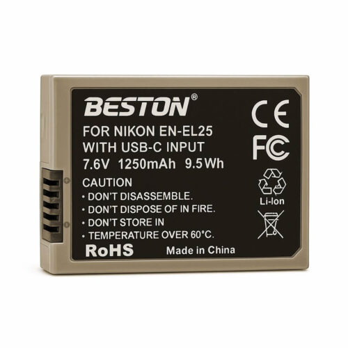 Beston EN-EL25C Battery for Nikon Camera – Rechargeable Lithium-Ion Battery with USB-C Charging Port
