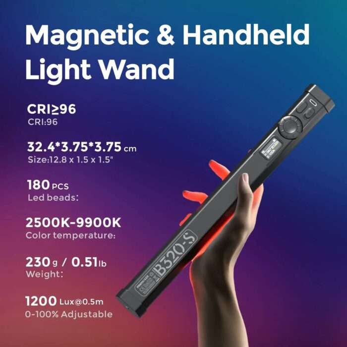 PHOTOOLEX B320S RGB Magnetic Tube Light - Image 3