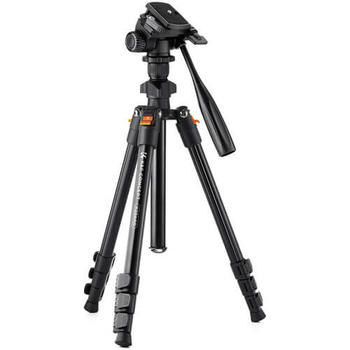 K&F Concept KF09.115V1 Lightweight Video Travel O234AO+BV01 Tripod with Smartphone Clamp
