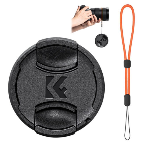 K&F Concept Lens Cap with Keeper Leash – Fits Nikon, Canon, Sony, Fujifilm