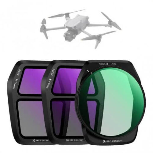 K&F Concept 3Pack ND CPL Filter Set for DJI Air 3S, CPL + ND8 + ND16 Neutral Density Polarizer Multi-Function Filters Drone Lens Accessories SKU.2341