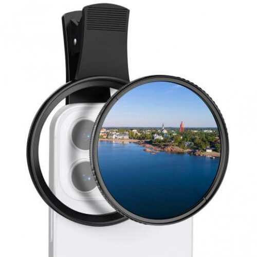 K&F Concept 67mm Clip-on CPL Phone Camera Lens Filter Kit Applicable to All Mobile Phone Models (KF01.2902V2)