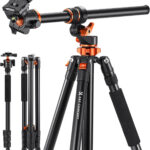K&F Aluminum 4-Section KF09.119 Tripod Load Capacity 10kg T254A7+BH-28L