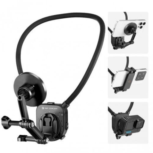K&F Concept Magnetic Neck Phone Mount for iPhone & Action Cameras | Hands-Free POV Video Holder (SKU.2288)