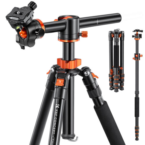 K&F Aluminum 4-Section KF09.090V1 Tripod Load Capacity 10kg T254A4+BH-28L
