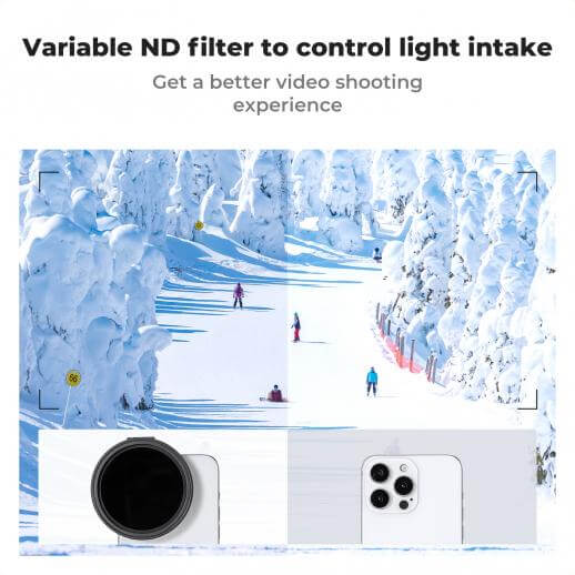 K&F Concept Magnetic Phone Filter Kit with 67mm ND2-32 Variable Filter – Mobile Photography Accessory (KF01.2674) - Image 5