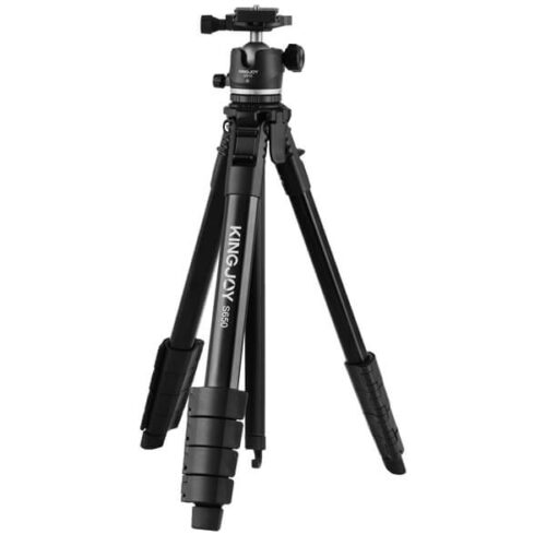Kingjoy S650+GS10 Tripod – 5-Section Lightweight Aluminum Tripod for Cameras & Smartphones