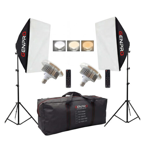 GENPRO L150 Studio Softbox Lighting Kit – Bi-Color – 2 Sets