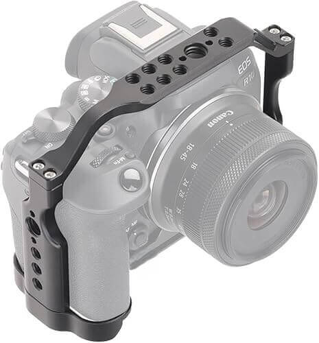 Camera Cage for Canon R10 – Aluminum Alloy Rig with Quick Release, and Cold Shoe / BAFANG BFT-R10
