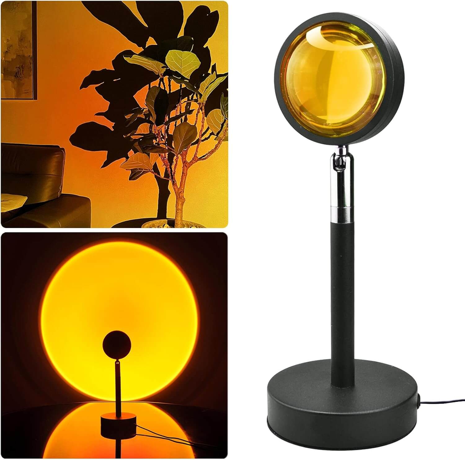 360 Rotation Lamp FC-16C1 Sunset Lamp Projector 360° Rotation – Multi-Color LED USB Night ...