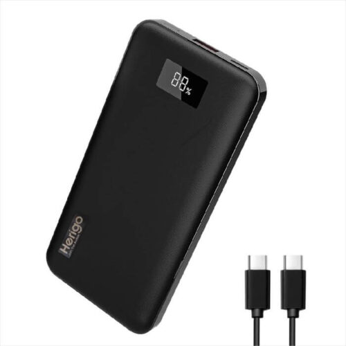 HERIGO HR-006 10000mAh Power Bank – 20W Fast Charging Portable Charger with Digital Display & USB/Type-C Ports