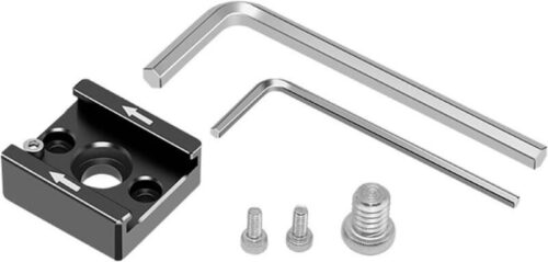 Cold Shoe Mount Adapter with 1/4″-20 & M25 Screw Holes for Camera Cage, DSLR, Flash, Monitor & Microphone