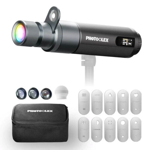 PHOTOOLEX Zoom Light Pro RGB LED Spotlight Kit