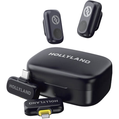 Hollyland LARK A1 Combo 2-Person Wireless Microphone System with USB-C & Lightning (2.4 GHz)