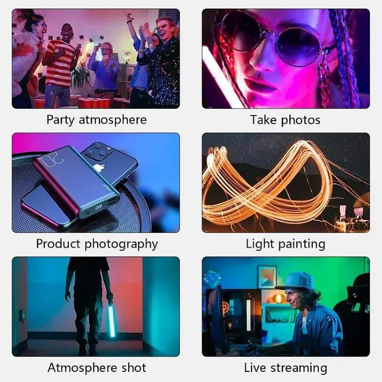 General Pro RL-30SL RGB LED Light Tube Portable Handheld Video Light - Image 6