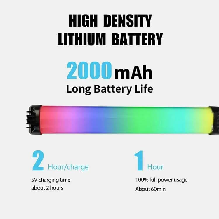 General Pro RL-30SL RGB LED Light Tube Portable Handheld Video Light - Image 3