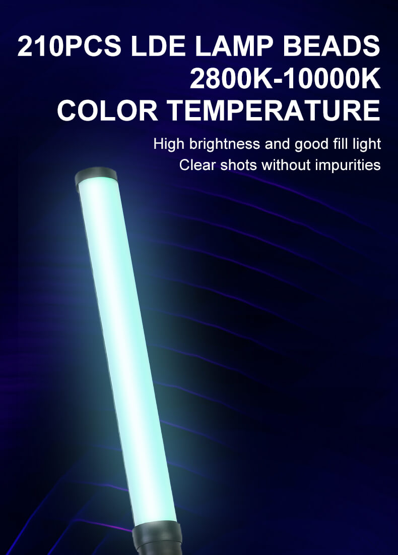 Sutefoto TW15 RGB Tube Light – 15W RGB Tube Light with Barndoors & 5000mAh Battery - Image 12