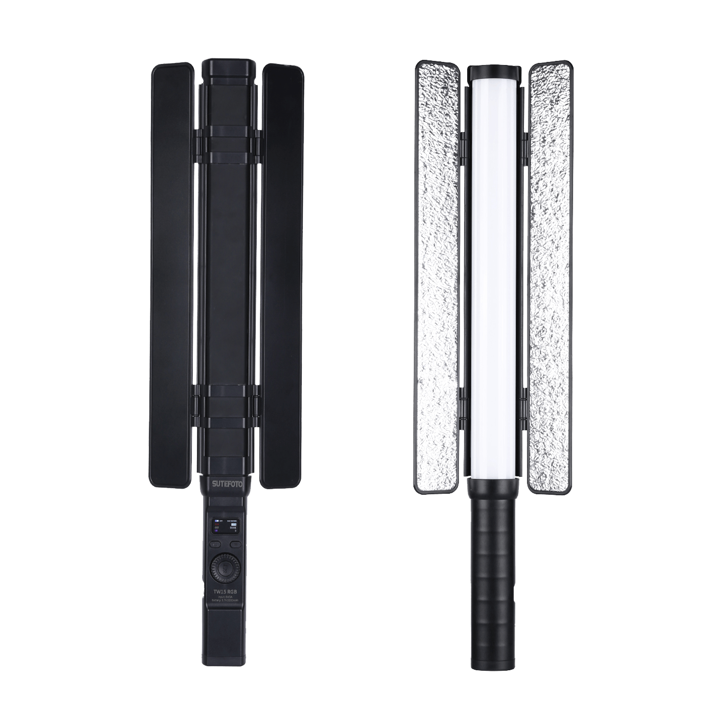 Sutefoto TW15 RGB Tube Light – 15W RGB Tube Light with Barndoors & 5000mAh Battery