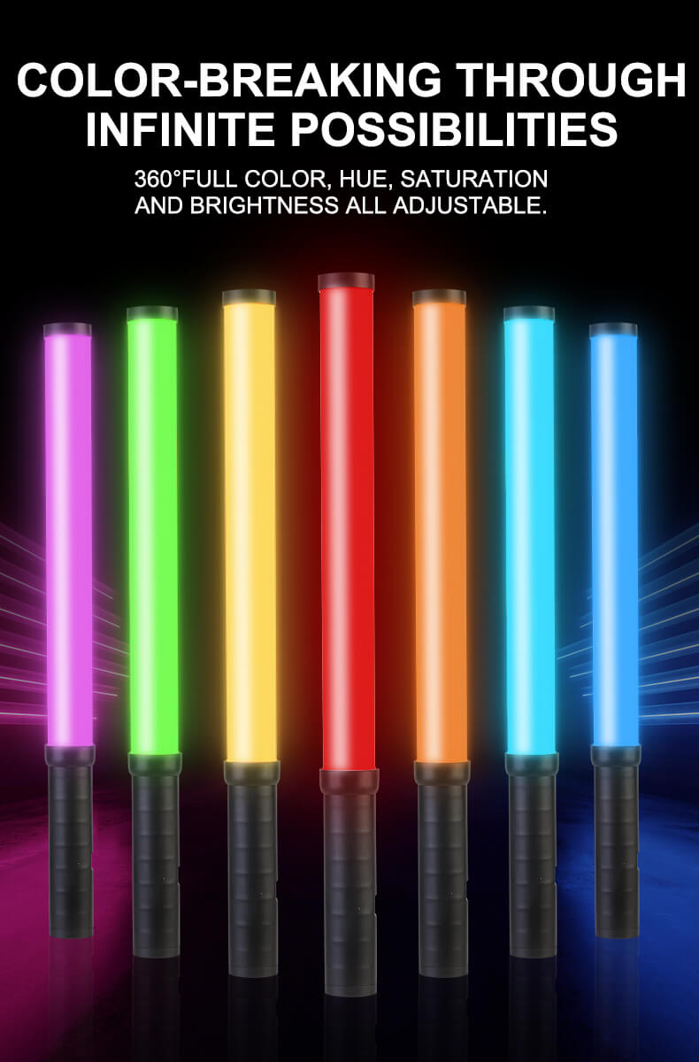Sutefoto TW15 RGB Tube Light – 15W RGB Tube Light with Barndoors & 5000mAh Battery - Image 5
